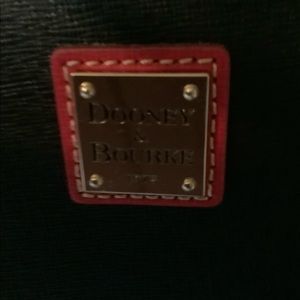 Navy blue purse with red trim